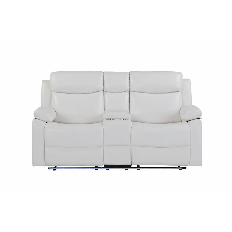 Blanche - Console Reclining Loveseat With LED Lights And Speakers