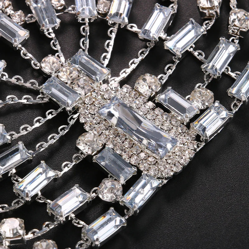 Rhinestone Bridal Headband Hat Forehead Hair Accessories Fashion Jewelry Wedding Crystal Head Chain Women Headpiece Gifts