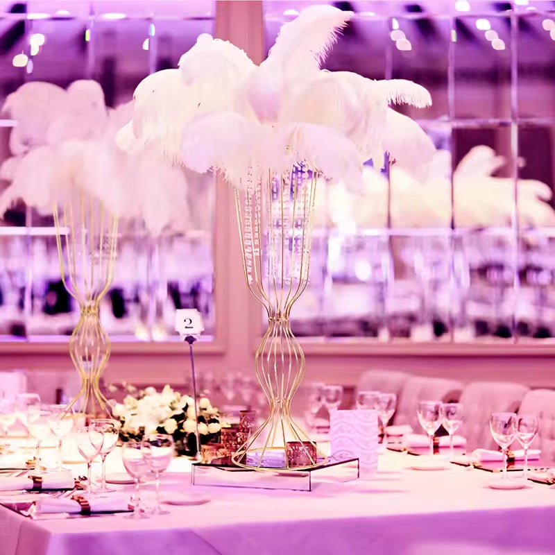 Elyss Wedding Party Table Decor - 23.6” Gold Flower Stand