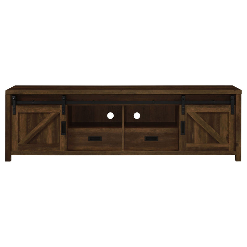Madra 2-door Engineered Wood 79-inch TV Stand Dark Pine