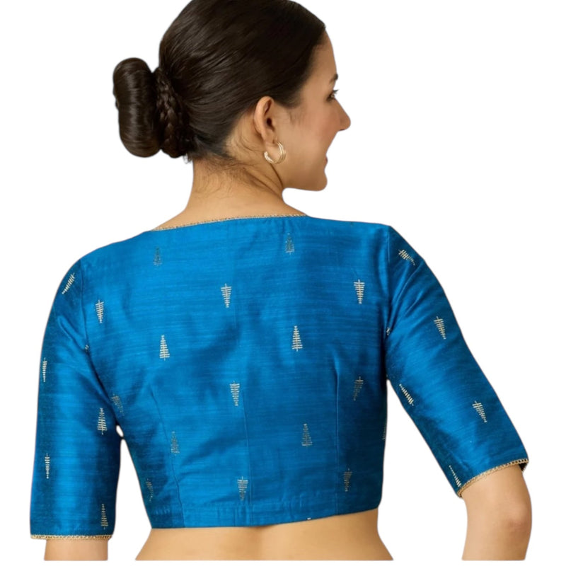 Teal blue blouse