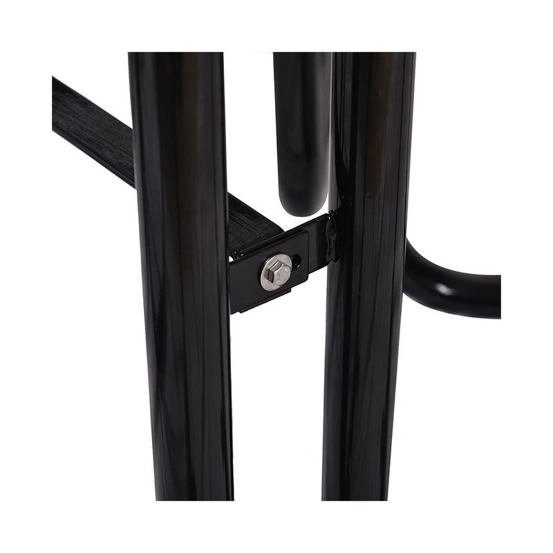 Large 46" Heavy-Duty Round Outdoor Steel Picnic Table With Umbrella Hole (SAK96428)