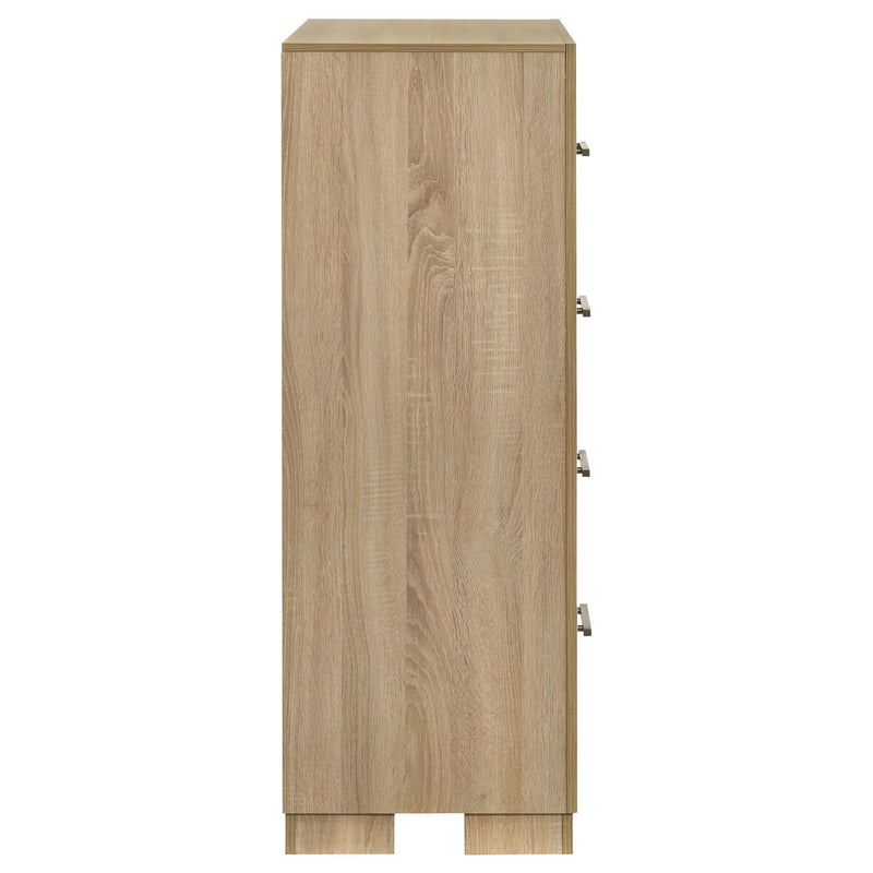 Arielle 4-drawer Bedroom Chest of Drawers Light Oak