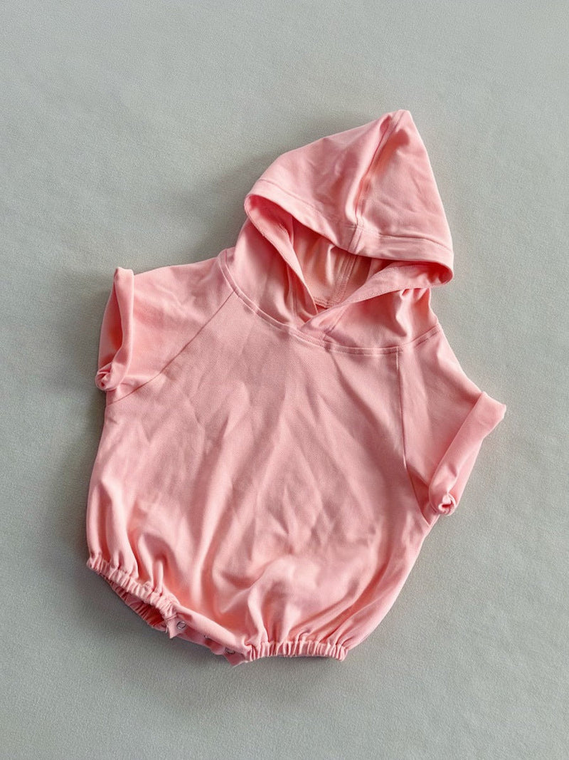 Baby Cute Candy-Colored Hooded Cotton Romper