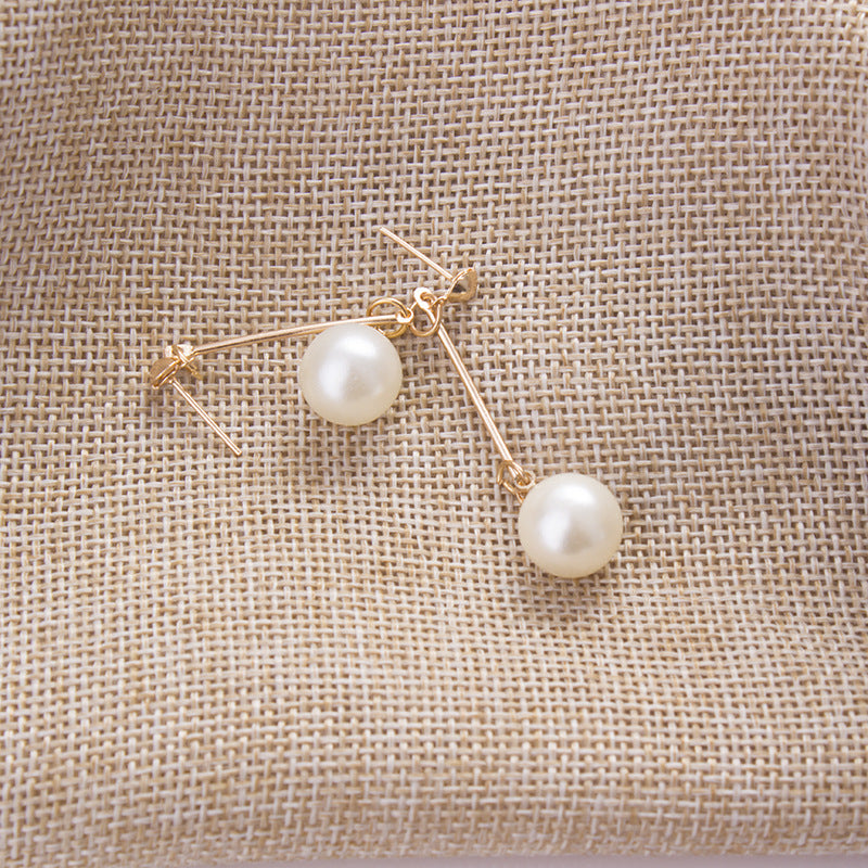 Long Dangle Pearl Earrings