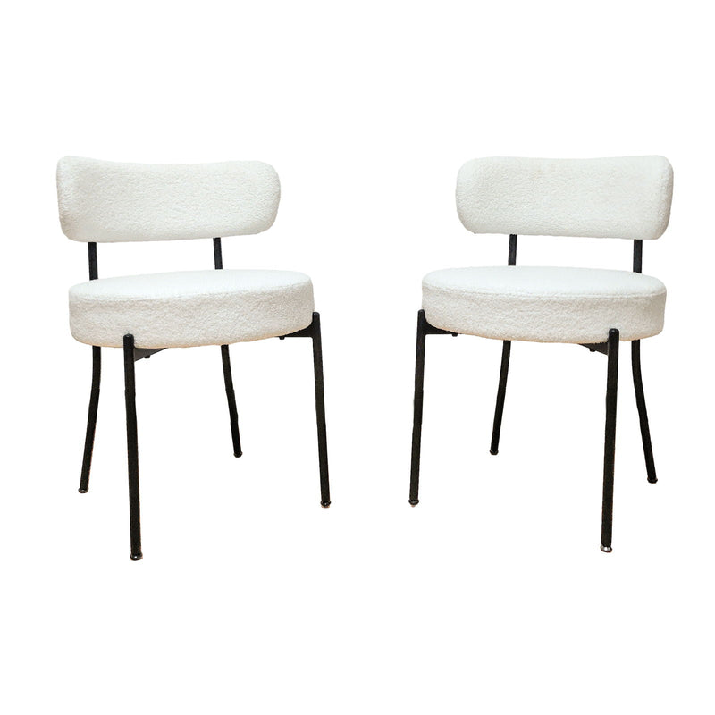 Mid-Century Modern Dining Chair With Curved Backrest