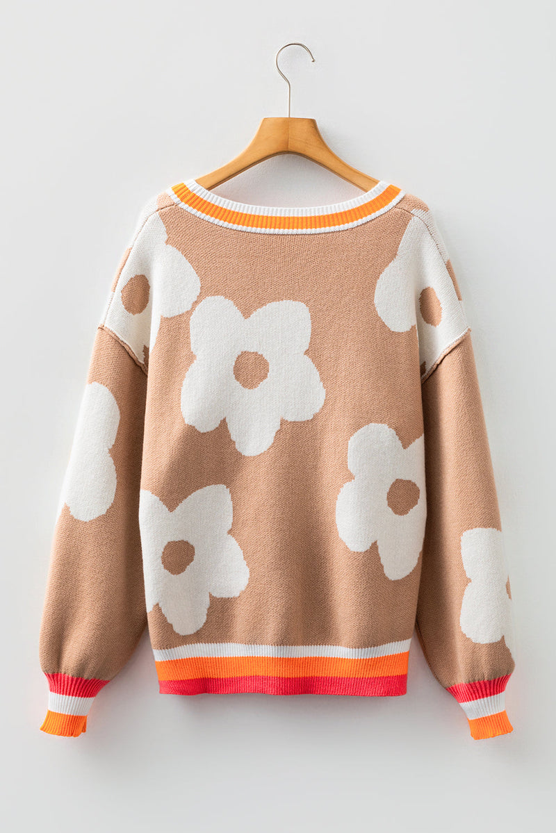 Scarlett Contrast Striped Baggy Sweater