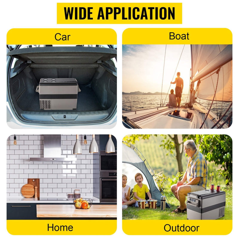 47.5QT Mini Portable Compact 12V Car Refrigerator Freezer Cooler, 45L (SAK68145)