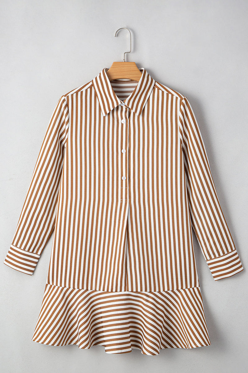 Yamileth Shirt Mini Dress Long Sleeve Top