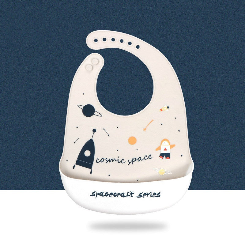 Baby Cartoon Silicone Bib Waterproof And Dirt-proof Super Soft