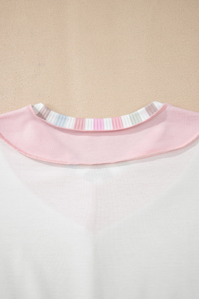 Promise Color Block Loose Long Sleeve Top