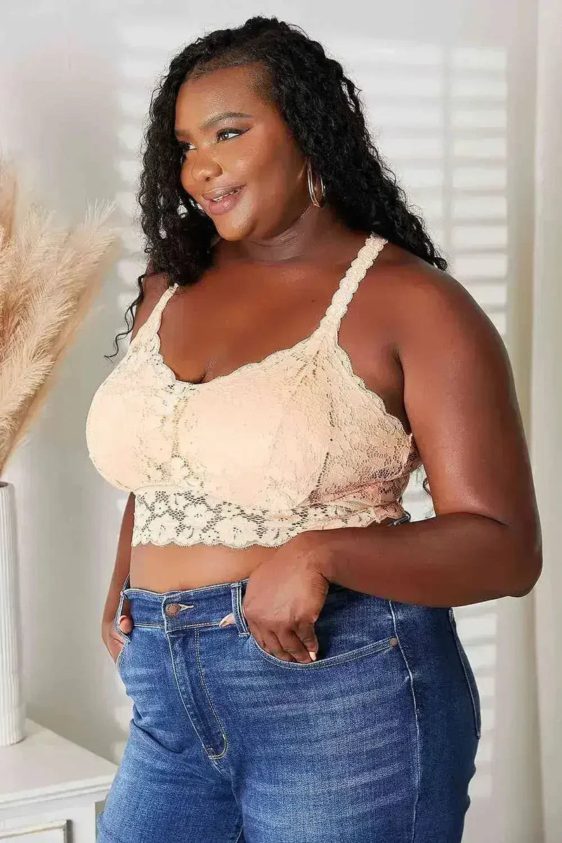 Juliette Crisscross Lace Bralette - Seductive Comfort | Femstylo