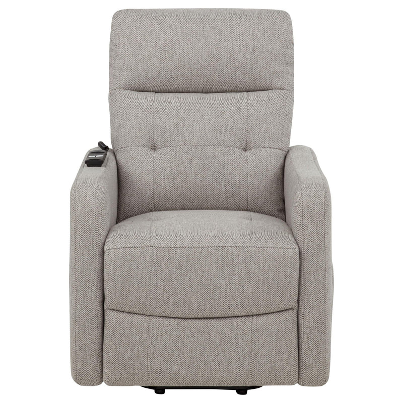 Dayes Upholstered Power Lift Recliner Chair Taupe