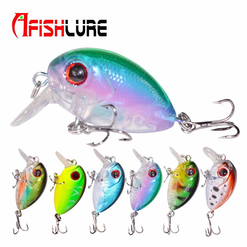 AFISHLURE  36mm 3.5g Crank Bait Hard Plastic Artificial Fishing Lure Fake carp Pesca  Wobbler Leurre Peche  Isca