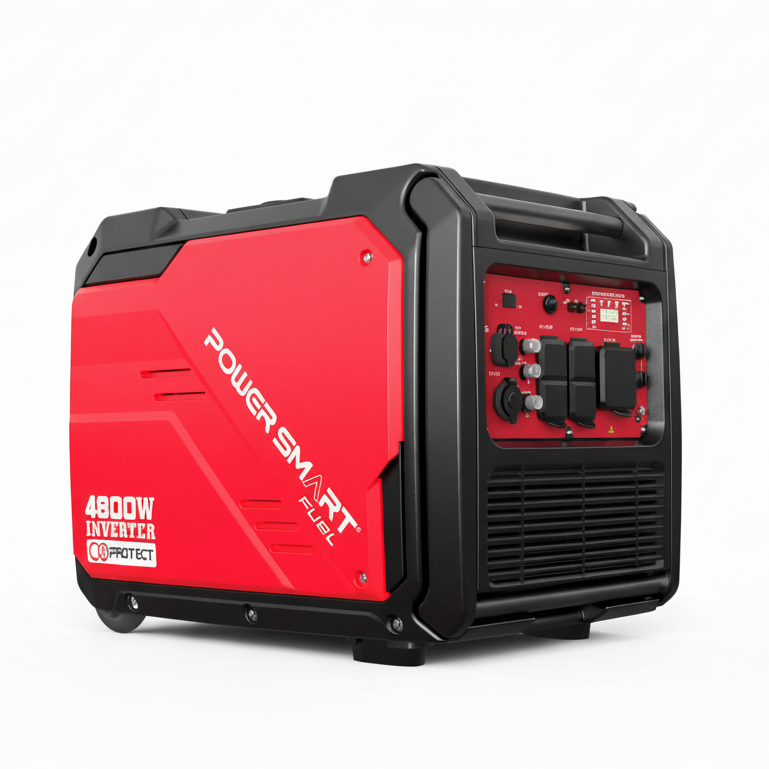 4800W Inverter Generator w/ Wheels Handle Kit & CO Alert HB5046C