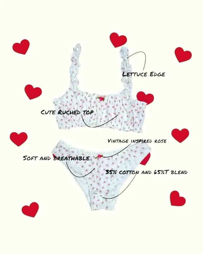 Romantic Floral Pointelle Bralette