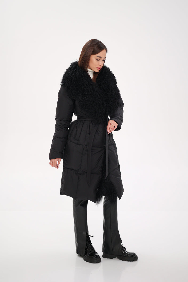 Genuine Lama Fur Premium Down Coat