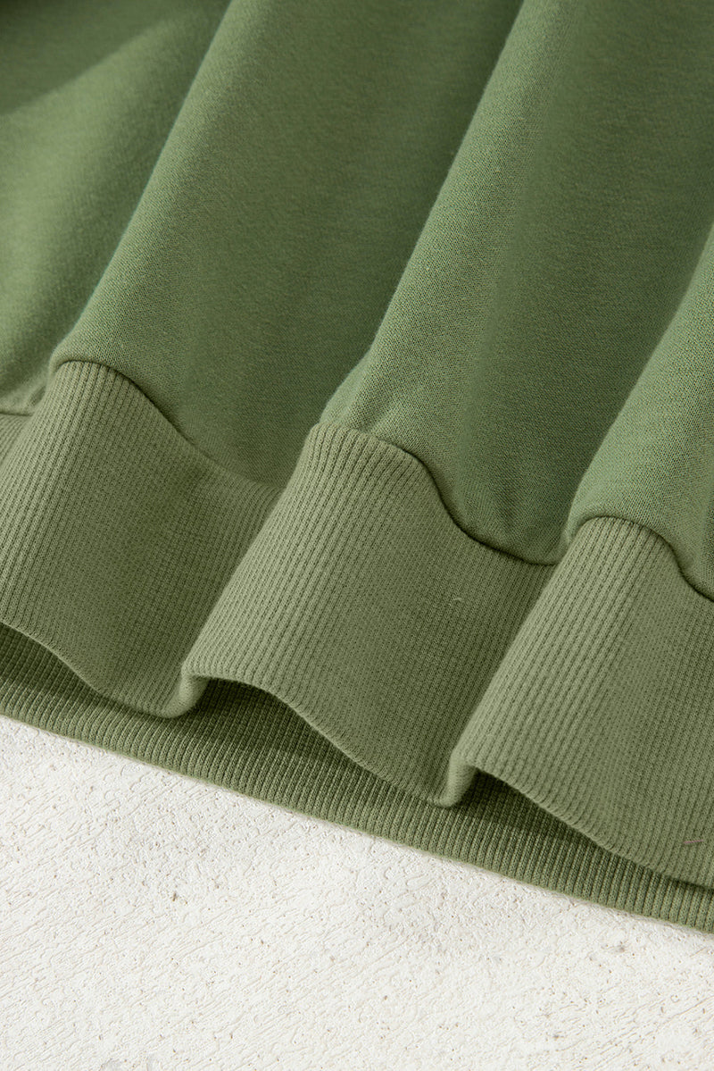 Felitina Patchwork Zip Collar Pullover
