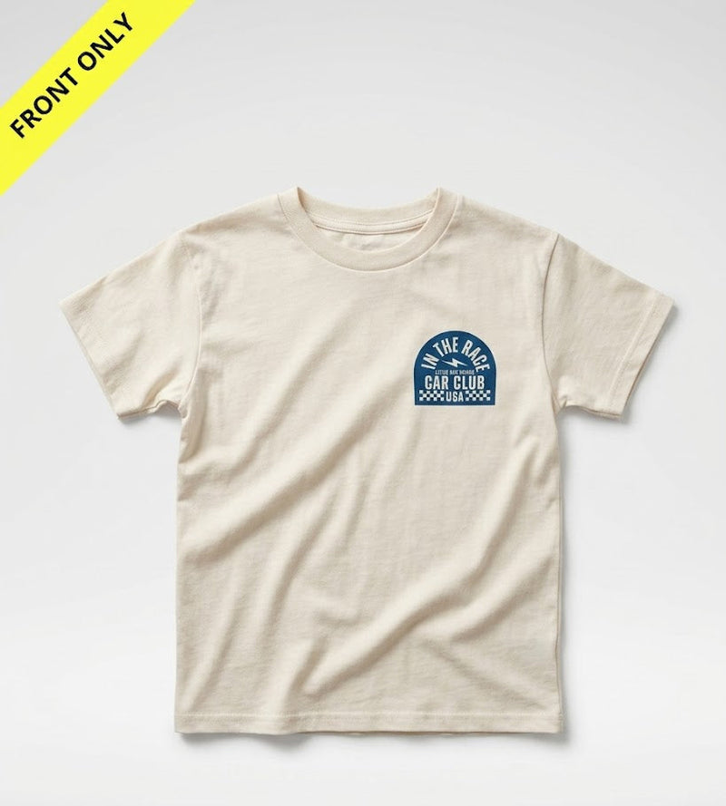 CAR CLUB USA TEE - CREAM (FRONT ONLY)