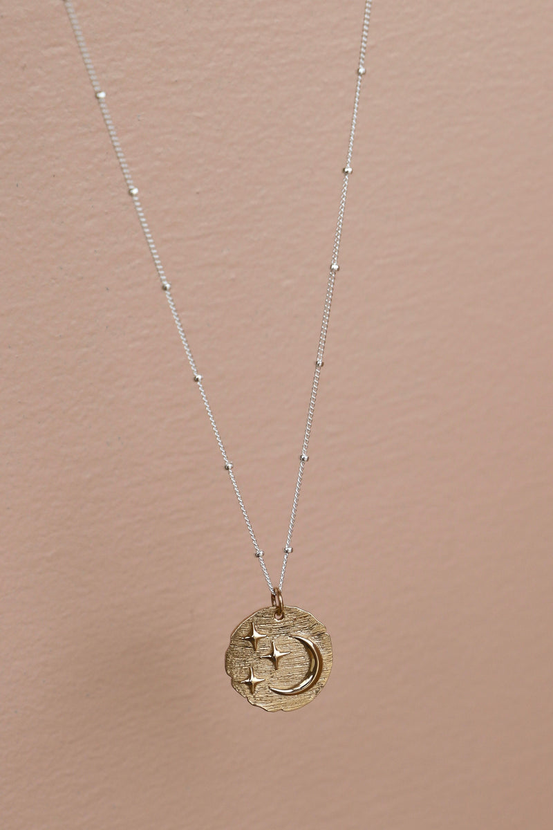 TWO TONE CELESTIAL NECKLACE