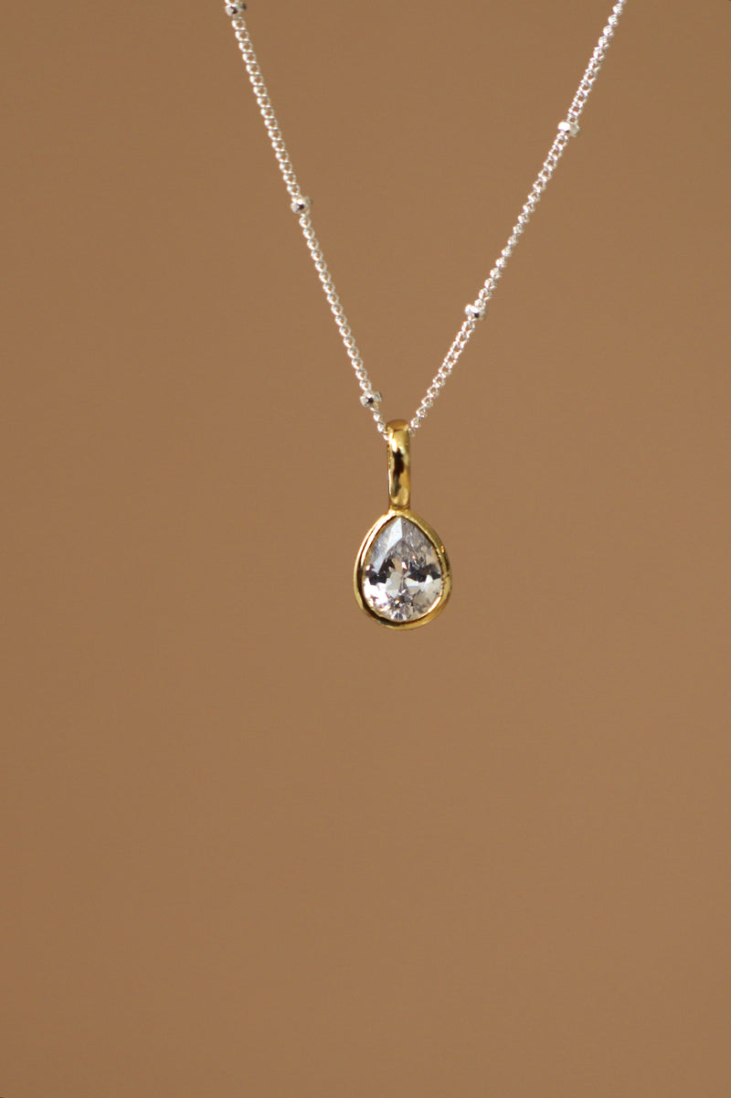 CZ TEARDROP NECKLACE
