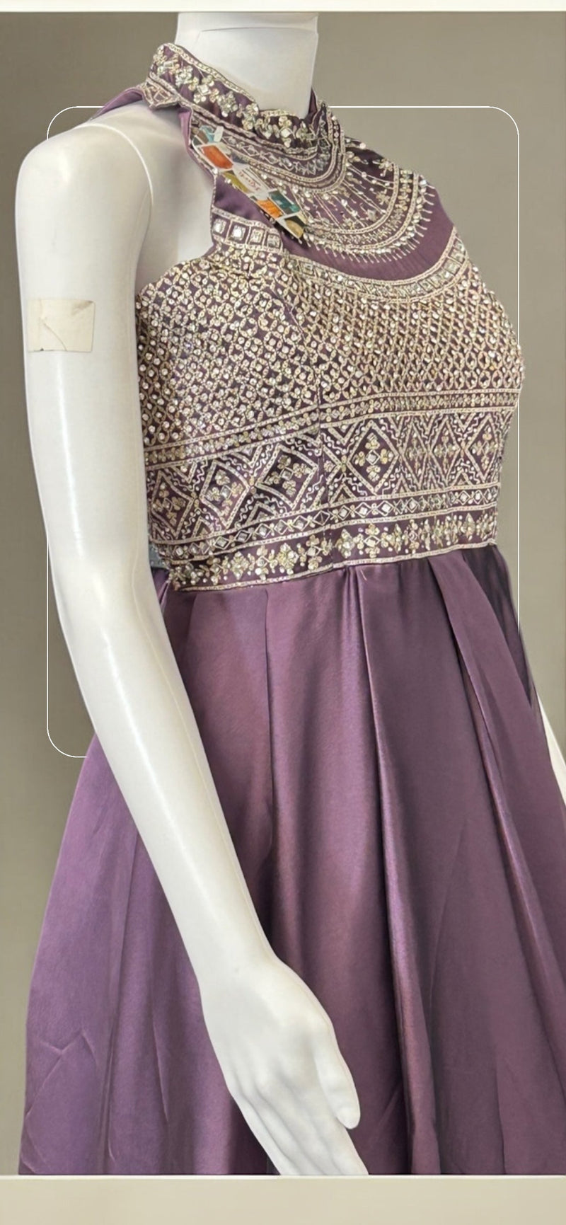 Chiffon silk Indo western gown/ long dress