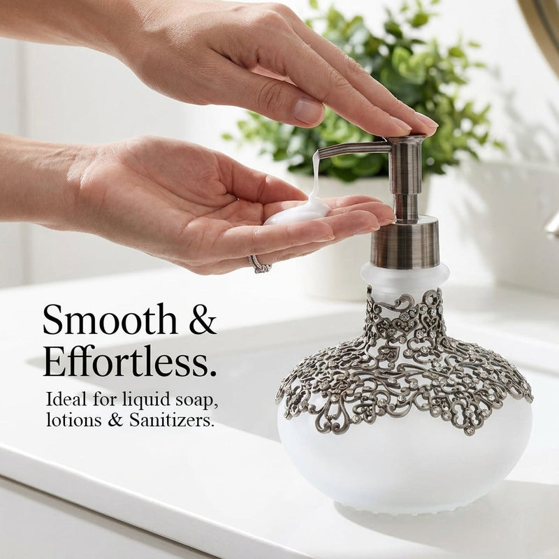 Elegant Haven – Modern Decorative Bathroom Accessory Handmade Soap Dispenser, Gift for Mom