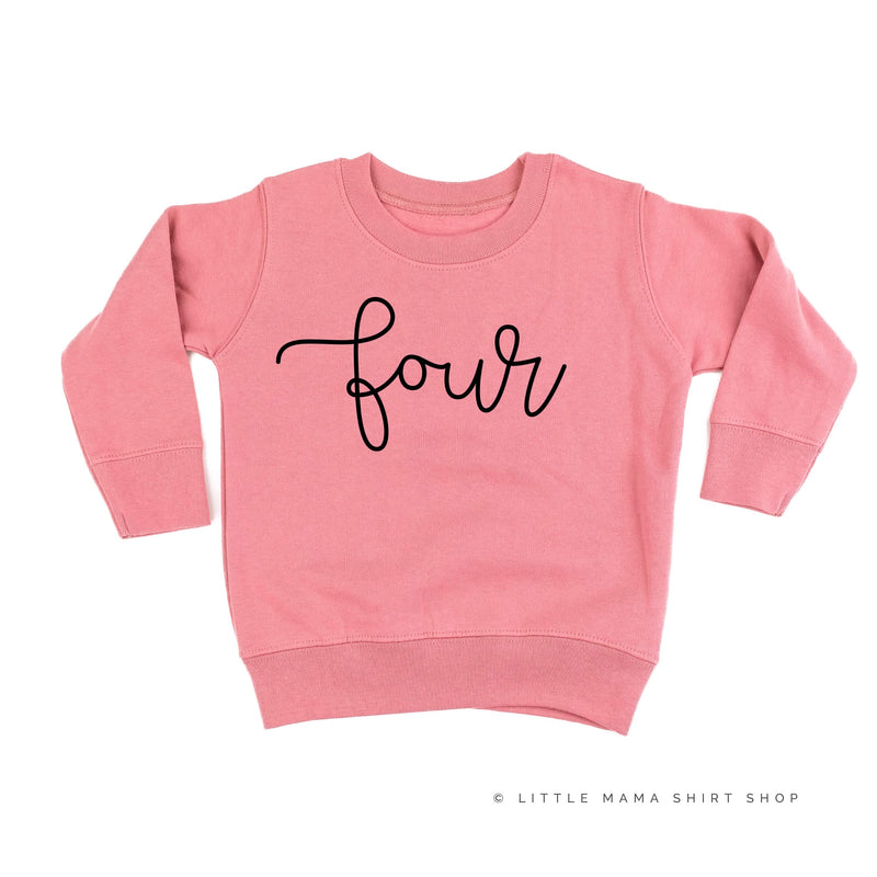 BIRTHDAY NUMBER - NEW CURSIVE - Child Sweater
