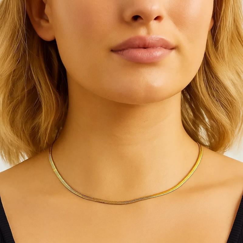 The Eliana Gold Snake Chain Necklace