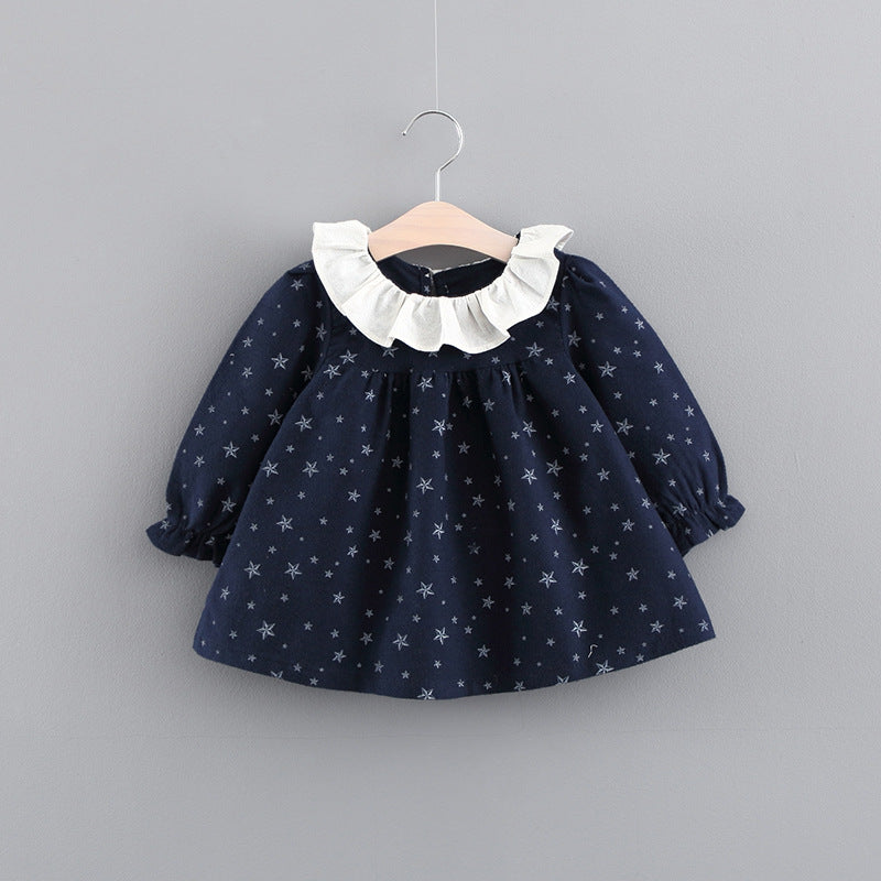 Modern Cotton Warm Winter Knitted Clothes Infant Toddler Top Dress For Girls Kids