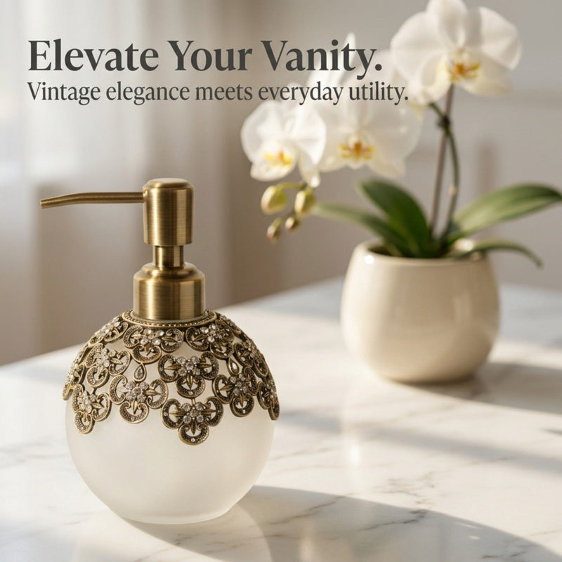 Colette Charm – Modern Decorative Bathroom Accessory Handmade Soap Dispenser, Gift for Mom