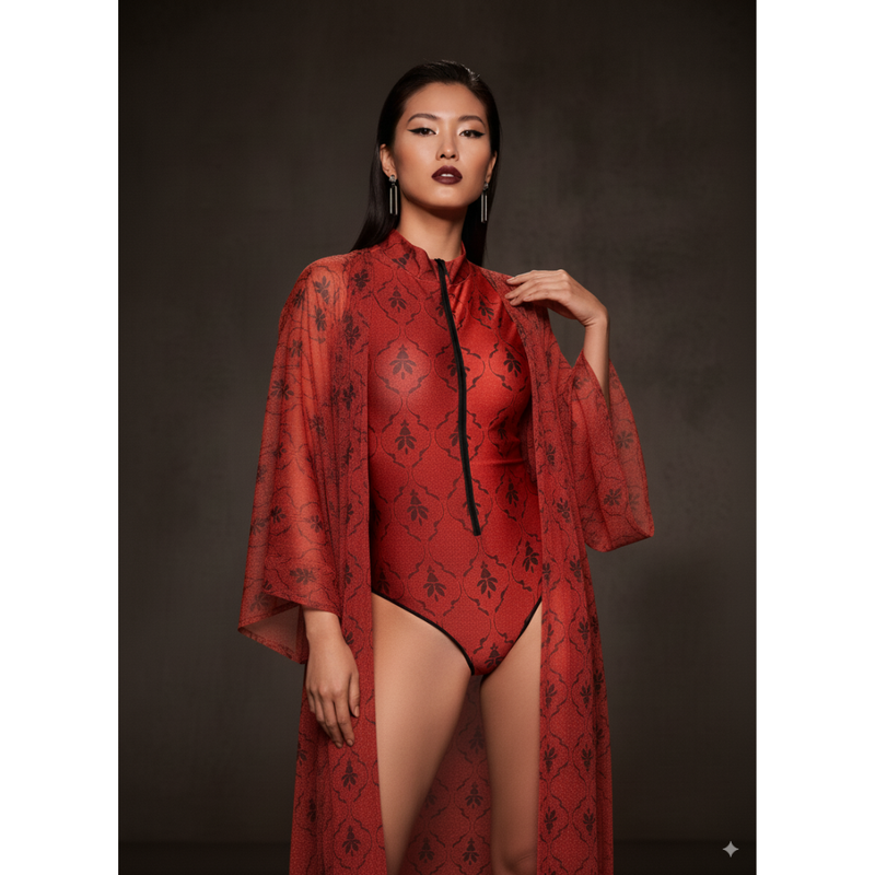 Luxe Beach Kimono / RED QUEEN
