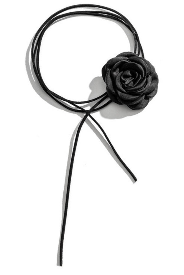 Creative Handmade Rose Flower Necklaces Long Wax Rope