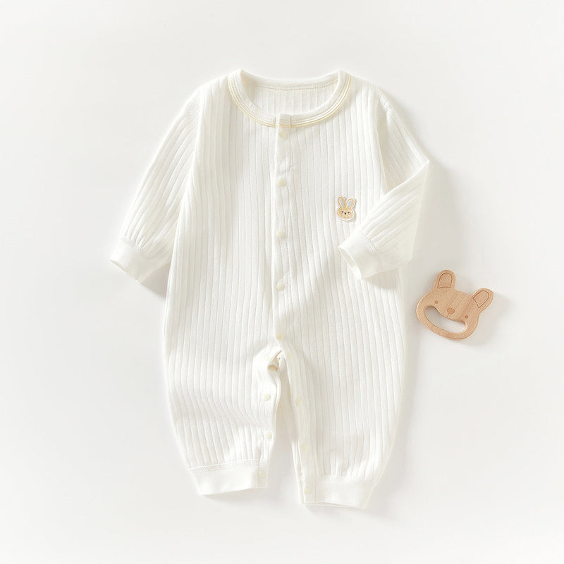 Pure Cotton Boneless Long-sleeve Baby Onesie
