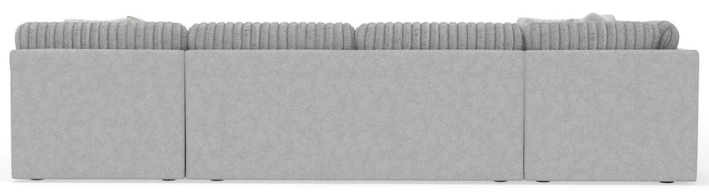 Logan - Upholstered Sectional With Comfort Coil Seating - 46" Cocktail Ottoman And Accent Pillows Included