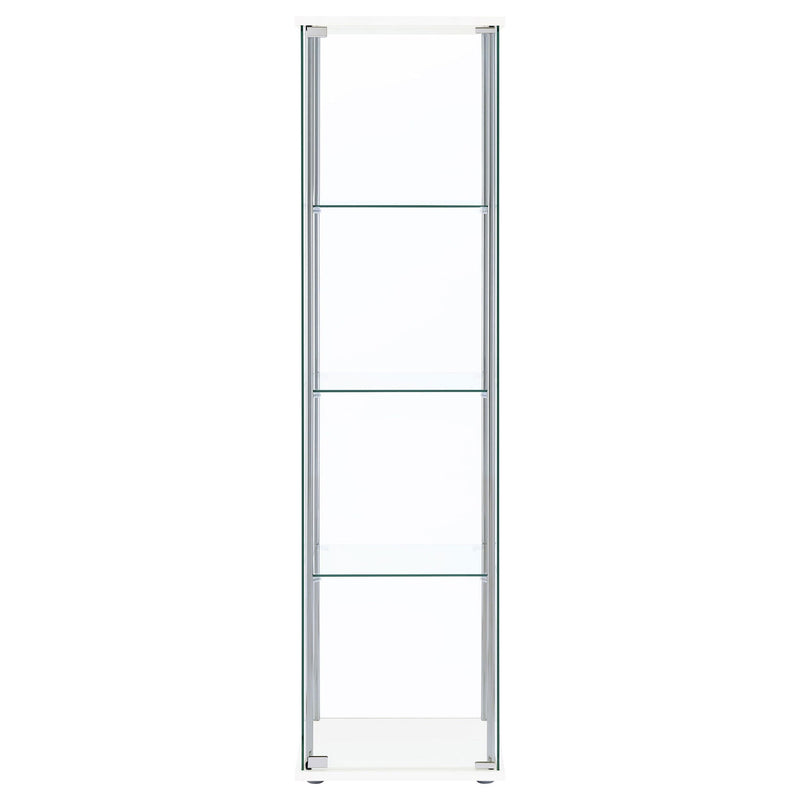 Bellatrix 3-shelf Clear Glass Curio Cabinet White