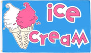 - Ice Cream Flag - 2X3 Ft - 100D Polyester Icecream Banner with Two Metal Grommets - Fade Resistant - Vivid Colors - 2' X 3' Feet - 90X60 Cm