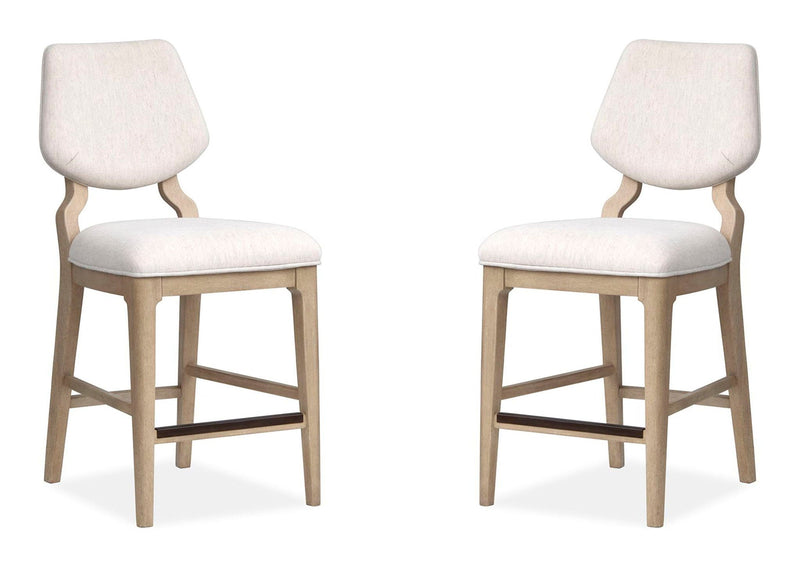 Sunset Cove - Counter Chair With Upholstered Seat and Back (Set of 2) - Sanibel Brown