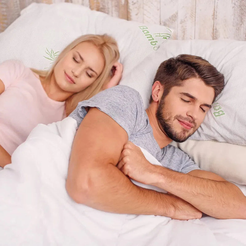 Bamboo Memory Foam Pillow – Hypoallergenic King-Size Neck Support