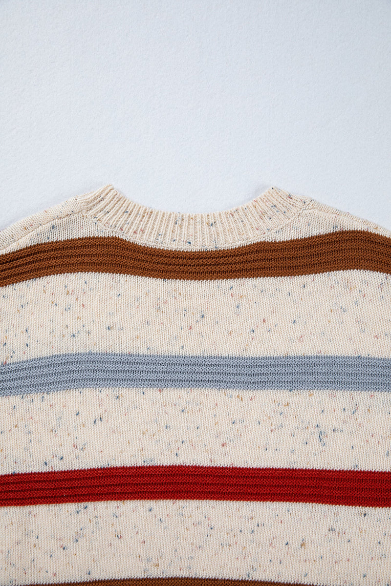Vivienne Shoulder Heathered Knit Sweater