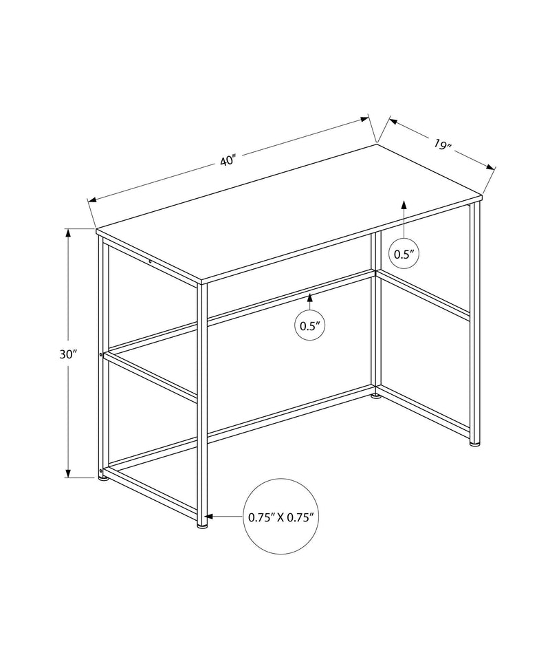 Computer Desk, Home Office, Laptop, Left & Right Set-Up, Storage Drawers, Work, Contemporary, Modern - Black