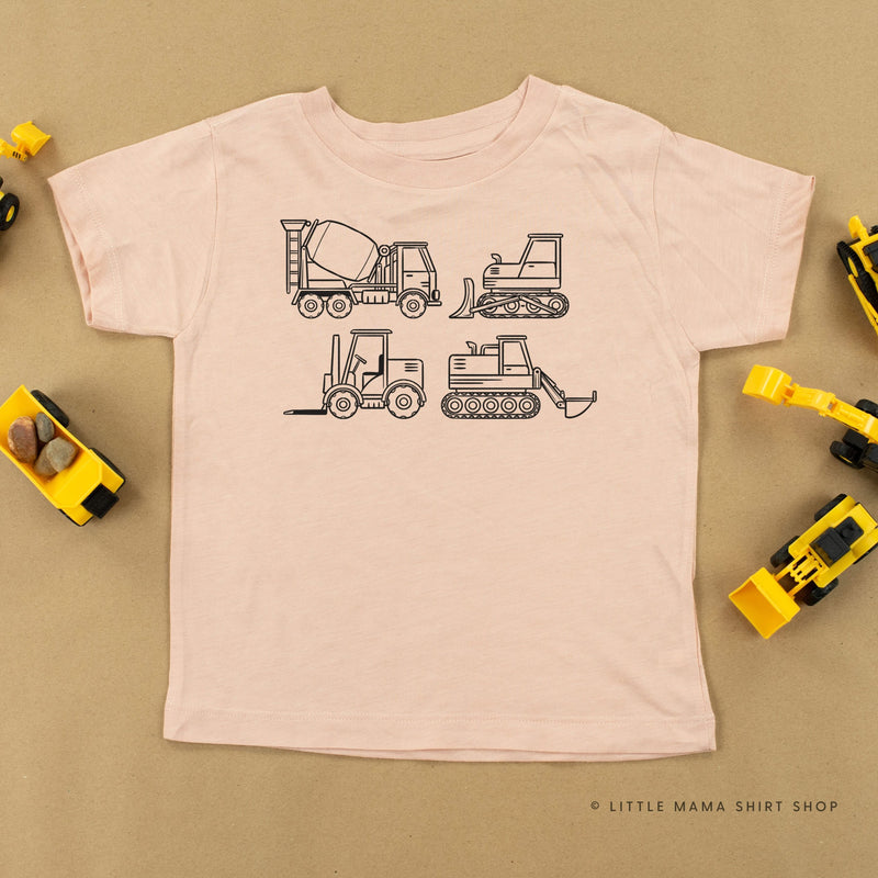 4 Construction Trucks - Child Tee