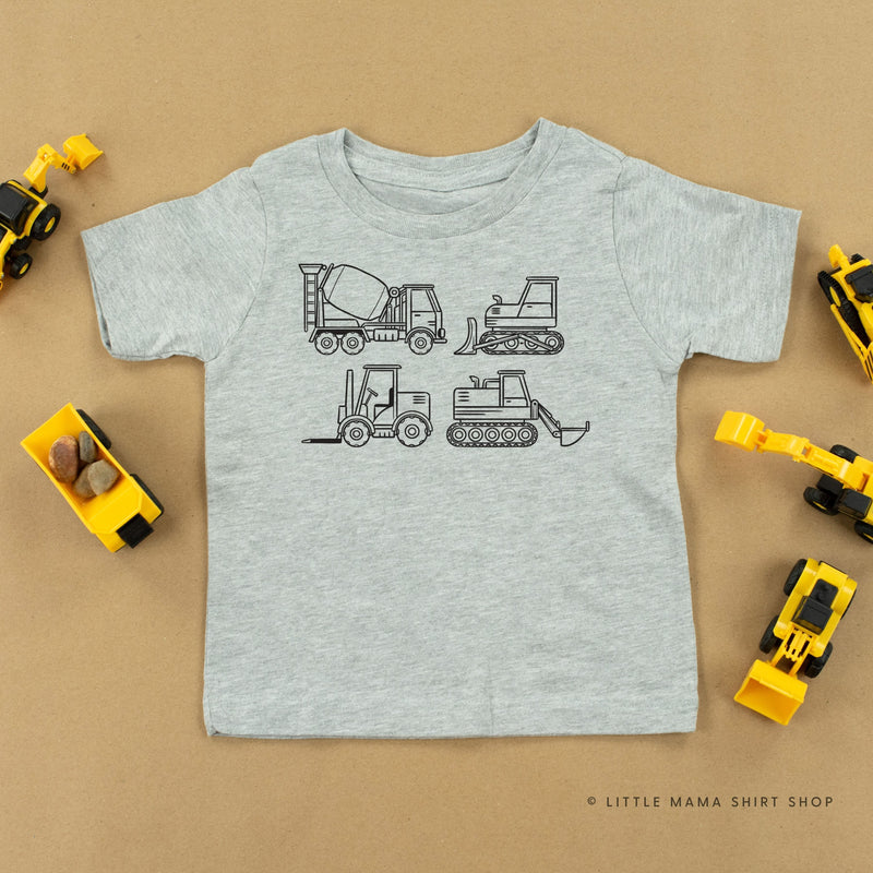 4 Construction Trucks - Child Tee
