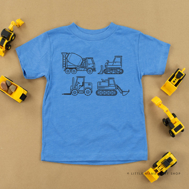 4 Construction Trucks - Child Tee