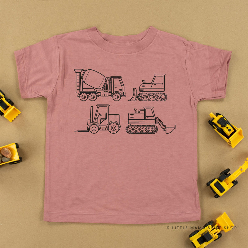 4 Construction Trucks - Child Tee
