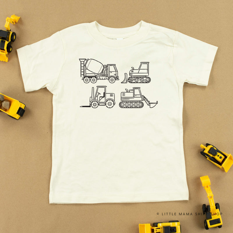 4 Construction Trucks - Child Tee