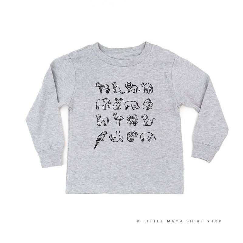 4x4 Zoo Animals - Child Long Sleeve Tee