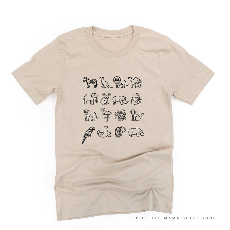 4x4 ZOO ANIMALS ﻿- Unisex Tee