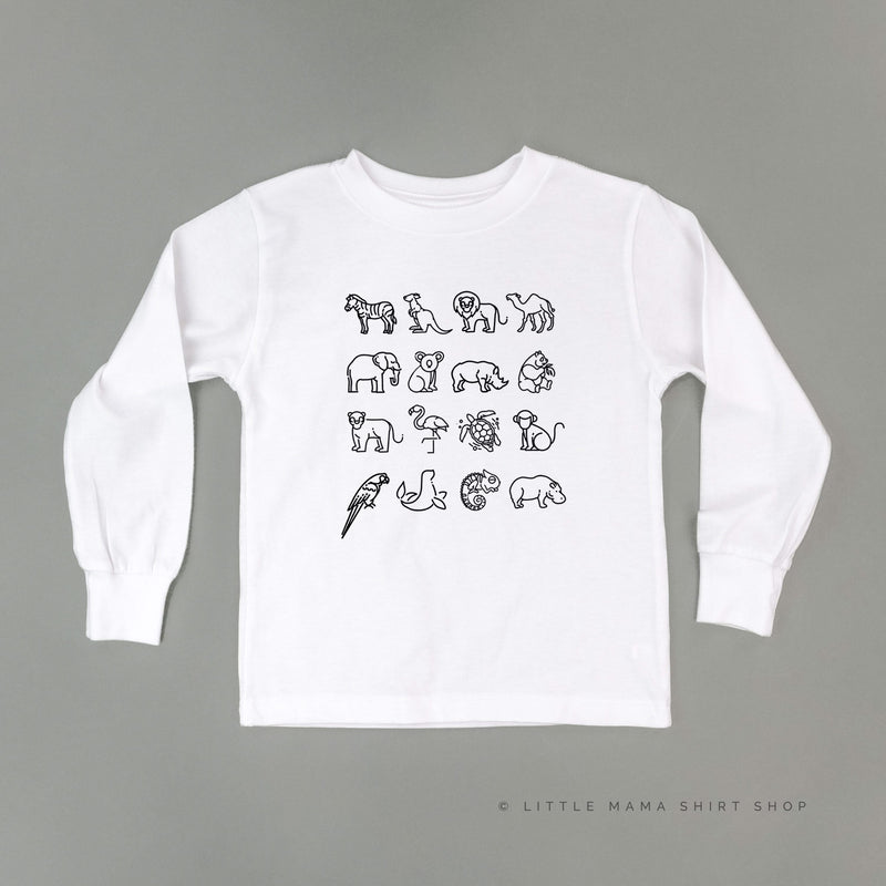 4x4 Zoo Animals - Child Long Sleeve Tee