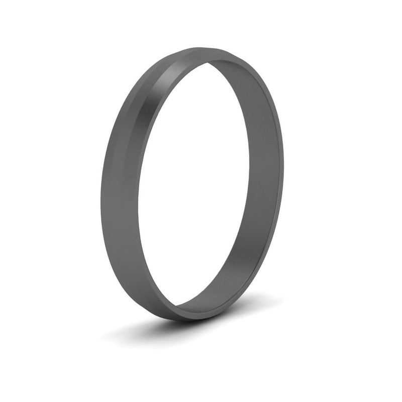 Wedding Band Beveled Edge Matte